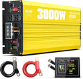 XWJNE 3000W Pure Sine Wave Power Inverter 12V DC to 120V AC Converter with LED Display and Remote Controller for Home RV Truck Off-Grid Solar Power