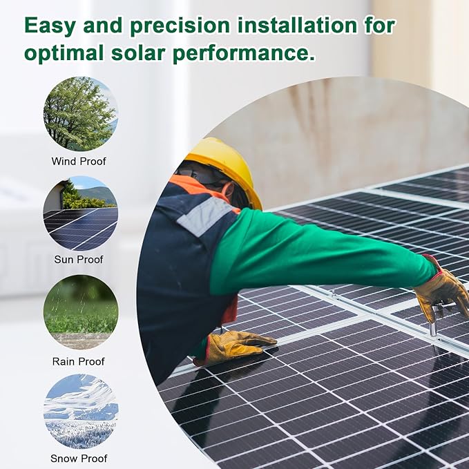 10AWG Solar Cable - 8FT Solar Panel Extension Cord 10 Gauge PV Wire with Flame Retardant Protective Sleeving Female &amp Male Waterproof Connector for RV Photovoltaic Systems Solar Panels (8 Feet)