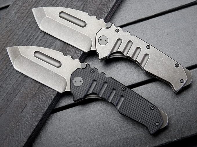 Gtkii Gtk137 Folding Knife D2 Steel Blade G10 &amp Steel Handle EDC Tool Knife for Outdoor Camping