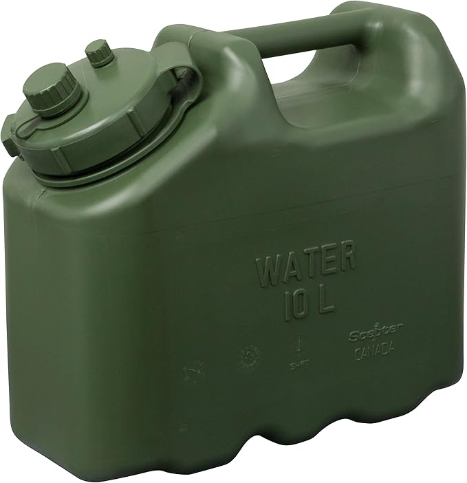Scepter 2.5 Gallon True Military BPA Free Water Container Food Grade Water Jug for Camping and Emergency Storage Green