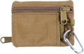 BYERZ Tactical Wallet EDC Molle Pouch Portable Key Card Case Outdoor Sports Coin Purse Hunting Bag Zipper Pack Multifunctional Bag New (Size : Khaki)