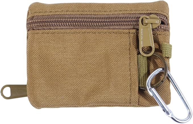 BYERZ Tactical Wallet EDC Molle Pouch Portable Key Card Case Outdoor Sports Coin Purse Hunting Bag Zipper Pack Multifunctional Bag New (Size : Khaki)