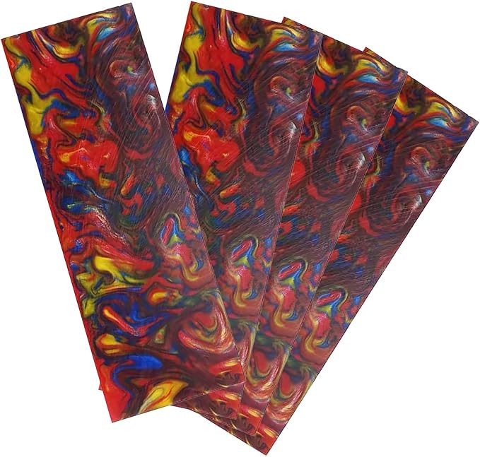 2-piece Set Of Knife Scales Blanks Red Yellow And Blue Mixed Color DIY Resin Handle Material(4pcs)