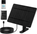 Solar Charger Only Compatible with Battery Doorbell (Type-C Port) Waterproof Continuously Solar Panel Adjustable Panel