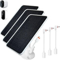 JJMASEE Solar Panel for Arlo Essential 2K/2K XL (2nd Gen/3rd Gen) and Essential/XL Spotlight Cam (1st Gen) with 13FT Waterproof Cable (IP 68) and 360° Adjustable Aluminum Alloy Mount (3 Pack)