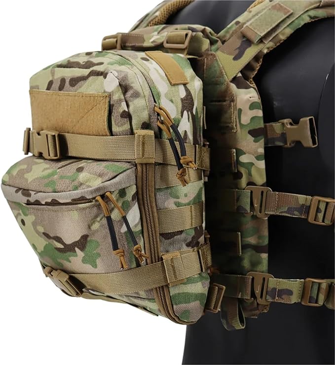 Tactical Mini Hydration Bag Water Backpack Assault Pack Outdoor Bladder Carrier Molle Pouch for Hunting Airsoft Vest
