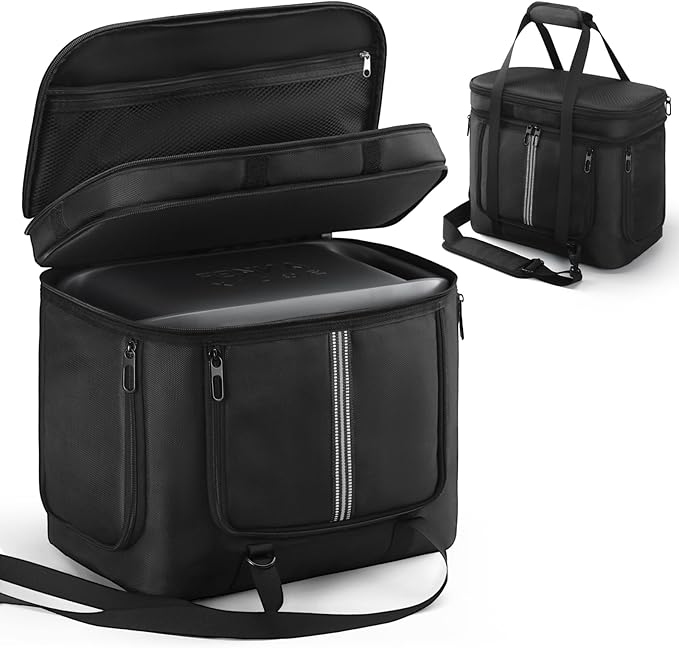 Power Station Carrying Case Compatible with Anker SOLIX C1000 / Gen 2 Portable Power Station Generator Protective Shoulder Bag Cover with Pocket for Outdoor Travel Camping Charging Accessories