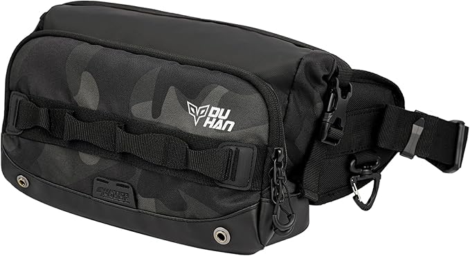 DUHAN Multi-Function Motorcycle Waist Bag – Waterproof Adjustable Leg &amp Tactical Pack 4-Way Wearable for Motorcycle Hiking Cycling Outdoor Work
