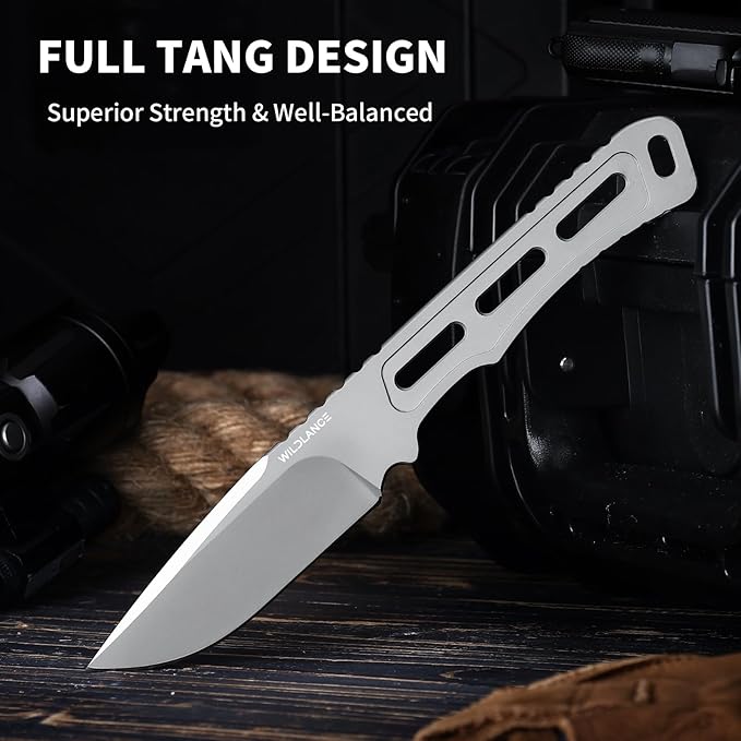 EDC Fixed Blade Knife with Sheath Camping Knife Fixed Blade 3.15 Outdoor Survival Blade Full Tang Hunting Knives for Men Women BS-01