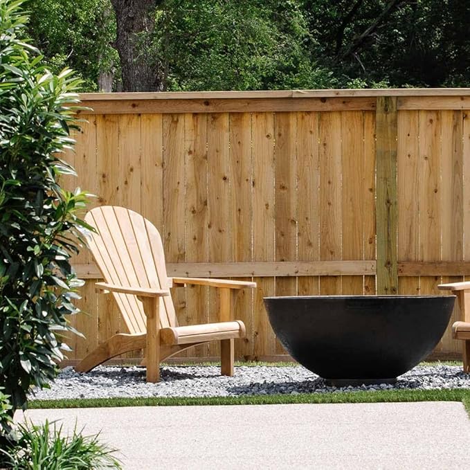 Ash &amp Ember 36 Hemisphere Fire Pit Wood Burning Outdoor Fire Bowl Raw Cast Iron Patina Half-Sphere Outside Fireplace with Flanged Edge and Stable Base