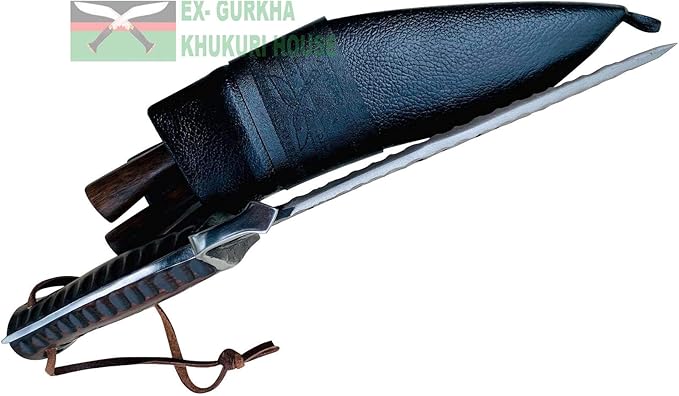 Custom Farmer Rust Free Kukri - 8 Hand Forged Blade Authentic Khukuri - Handmade in Nepal - Carbon Steel with Rosewood Handle