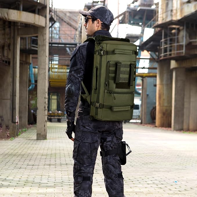 HUNTVP 50L 3 Way Tactical Backpack Military MOLLE Assault Backpack Modular WR Bag