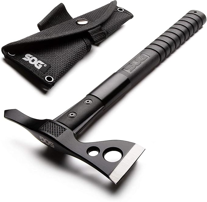 SOG FastHawk- Lighter Faster Agile Throwing Hatchet Versatile Survival Tactical Axe &amp Folding Saw - Wood Saw Hand Saw Pruning Saw and Camping Saw