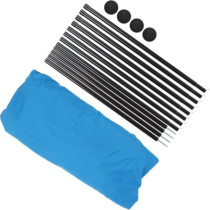 Akozon Beach Tent UPF50+ Sun Shelter with 4 Poles - Pop Up Canopy for Camping Fishing and Backyard Fun (Blue)