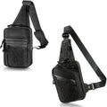 M-Tac Tactical Carry Combo Shoulder Chest Pack for Concealed Handgun (Black) + Elite Sling Bag Hexagon - EDC Tactical Crossbody Concealed Carry CCW Chest Pack (Black HEX)