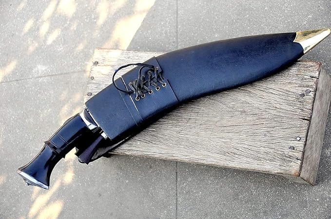13 Blade Gorkha Traditional Historic Kukri - Khukuri Tactical Survival Camping Tool - High Carbon Steel Blade Knife with Leather Sheath