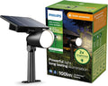 Philips LED Ashlyn Solar Spotlight 1-Pack Long-Lasting Landscape Path Light Bright White Light 3000K High Lumen 100 Lumens Wall or Ground Spot IP44