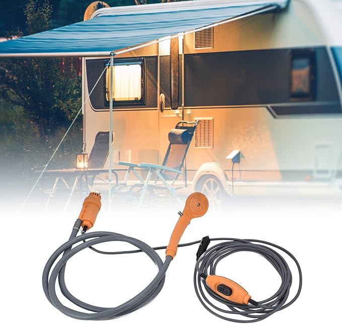 Portable Camping Shower Kit - DC12V Outdoor Shower Kit with Ergonomic Design and Easy Installation