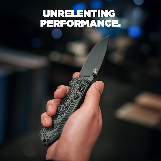 Benchmade - Freek Outdoor EDC Knife Drop-Point Blade with Gray/Black G10 Handle (560BK-1)