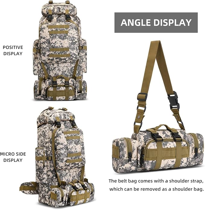 100L Camping Hiking BackpackMolle military Tactical rucksack backpackWaterproof Lightweight Hiking Backpack