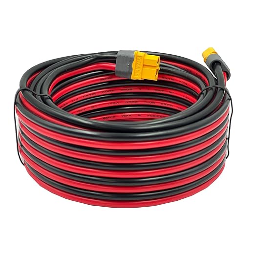 XT60 Extension Cable 12AWG XT60 Female to Male Connector Adapter Compatible for Power Station Solar Panel RC Battery (20FT)