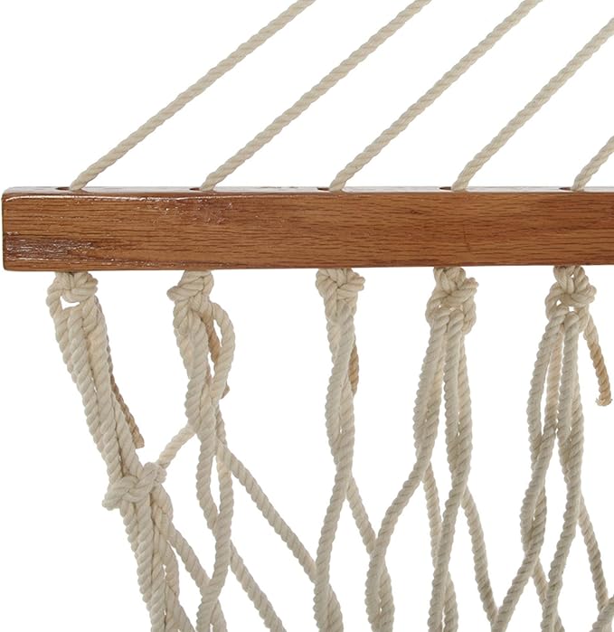 Original Pawleys Island 12OC Original Single Cotton Rope Hammock with Free Extension Chains &amp Tree Hooks Handcrafted in The USA Accommodates 1 Person 450 LB Weight Capacity 12 ft. x 50 in.
