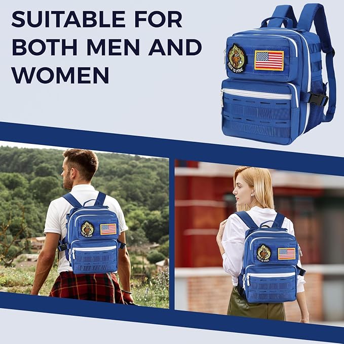 9L Mini Tactical Backpack for Men WomenSmall Military Tactical Backpack for SportGymHikingTravelCamping (Navy Blue)