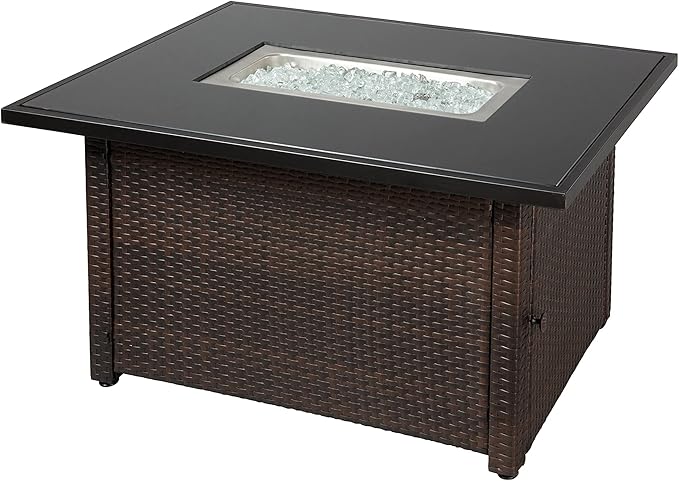 Endless Summer GAD17400SP Rectangular Outdoor Gas Brown/Black Fire Table Multi Color