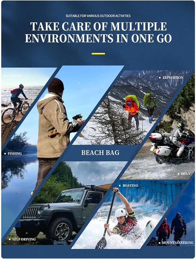 Aoresac Roll Top Dry Sack Floating Kayak Bag Lightweight for Men Women with Reinforced D circle Straps for multiple Water Sports Travel (4 sets in one package)