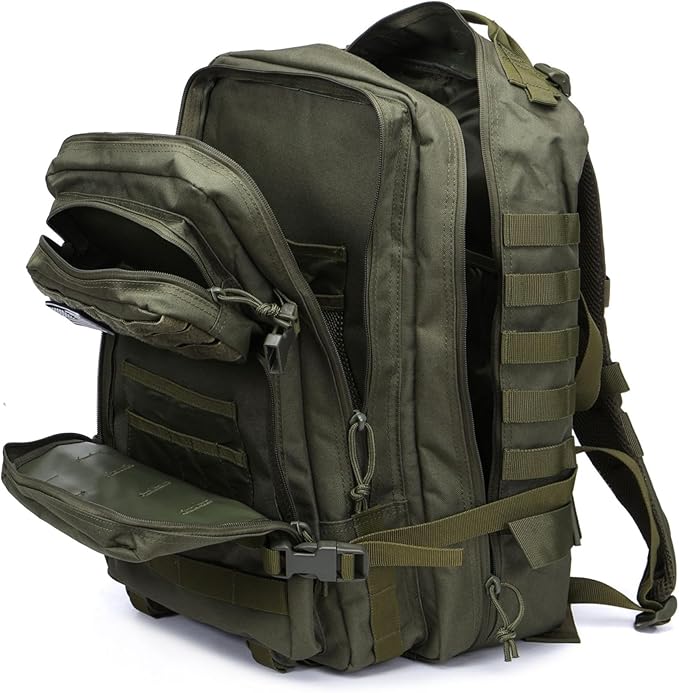 50L Sturdy Waterproof Fishing Hunting Bag Outdoor Military Tactical Sports Fitness Camping Hiking GYM Bag Backpacks (Green)