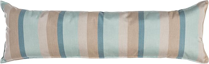 Hatteras Hammocks Gateway Mist Long Hammock Pillow Sunbrella Fabric Hook &amp Loop Fasteners Extra Wide Size Handcrafted in The USA