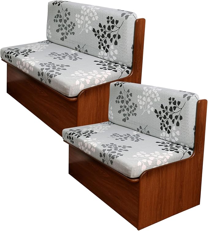 KRFOONN RV Dinette Cushion Covers Stretch Camper Cushions Cover Replacement Couch Cushion Slipcovers Washable Loveseat Slipcovers for Travel Trailer Couch (2 Backrest Cover &amp 2 Bench Cover 01)