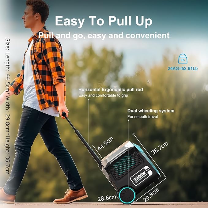 IEE 3200W Portable Power Station P3200 2048Wh Solar Generator 1800W AC Charging &amp 1000W Solar Charging LiFePO4 Battery Generator for Home Backup Camping RV Emergencies (P3200 Power Station)