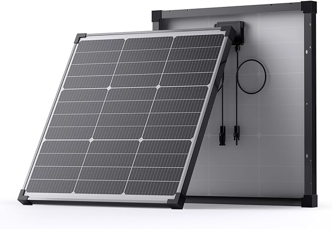 50 Watt Solar Panel 12V N-Type 16BB 50W Solar Panel25% High Efficiency Monocrystalline PV ModulesIdeal for RV Van Trailer Camper Marine RooftopOff-Grid (50w Single Panel)