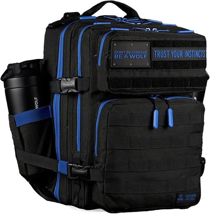 WOLFpak 35L Meal Prep Management Backpack (Blue Wolf) | Easily Store &amp Organize Food Storage Containers w/Built-In Lunch Box Cooler Travel Insulated Bag
