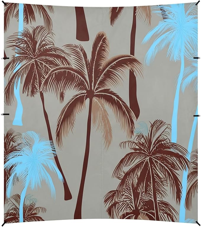 Beach Canopy with Windproof Ropes &amp Sandbags Beach Tent Sun Shade Sun Shelter for Camping Trips Fishing Backyard Fun or Picnics Palm Tree