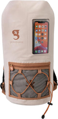 geckobrands Hydroner 20L Waterproof Dry Bag Backpack – Lightweight Roll-Top Bag with Clear Phone Pouch for Outdoor Activities