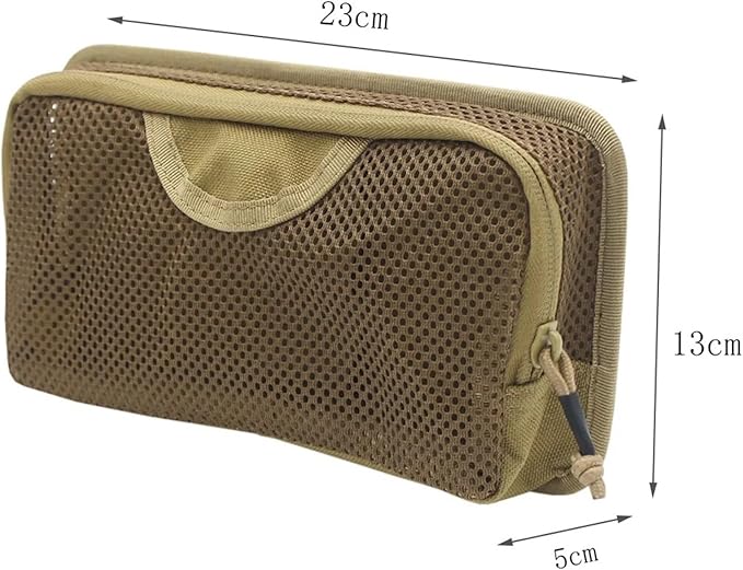 Tactical Internal Mesh Pocket Modular Insert Pouch Hunting Vest Backpack Organizer Bag Hook Fastener Utility Admin Pack