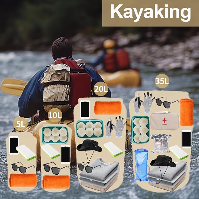 Dry Bag Waterproof Floating and Lightweight Dry Bags Roll Top Sack Keeps Gear Dry for Kayaking Rafting Boating Swimming Camping Hiking Beach Fishing outdoor