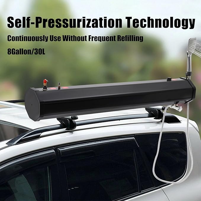 Pressurized Water Tank with Shower for Overlanding and Camping Portable Water Storage for Outdoor Activities
