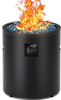 BALI OUTDOORS 50000 BTU Propane Fire Pit Outside 23 inch Outdoor Fire Pit Round Black Firepits for Outside Patio Garden Backyard