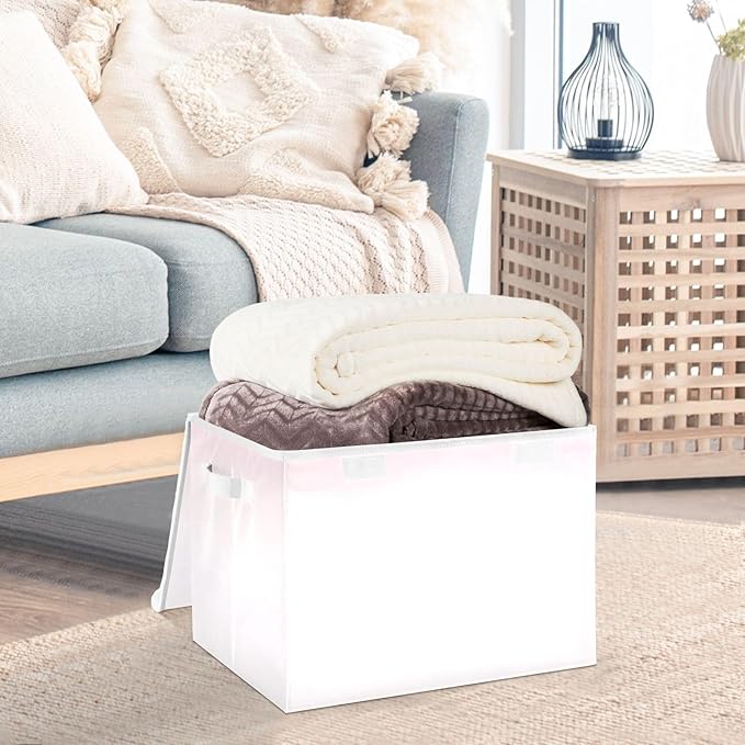 Gradients Storage Box with Lid Foldable Room Storage Bins with Lids for Storage for Office Supplies Home Decor
