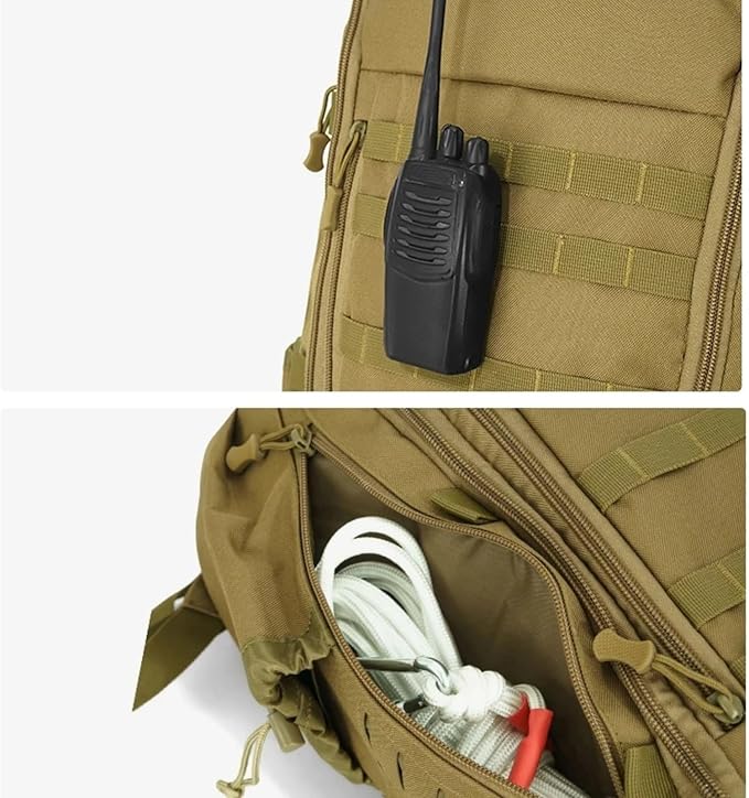 Outdoot Tactical Camping Backpack Large Molle Storage Hiking Trekking Fishing Bag Men Travel Rucksack(Green)