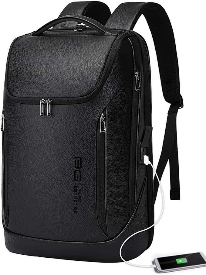 BANGE Business Smart Backpack Waterproof fit 15.6 Inch Laptop Backpack with USB Charging PortTravel Durable Backpack