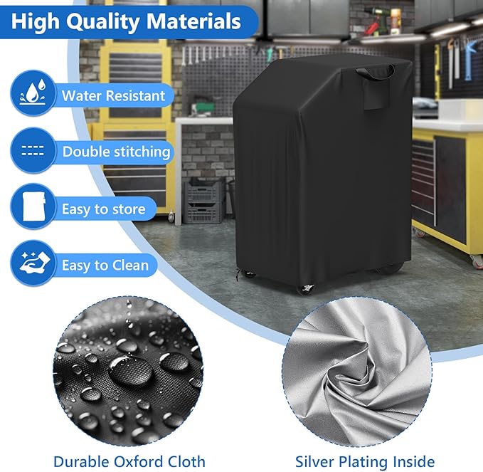 COSHNIBI Dust Cover for Robinair A/C RRR Machine Heavy Duty 600D Oxford Protector Cover Compatible with Robinair AC1234-6 34788NI 34788NI-H and 34988NI Models Black