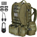 Large Military Tactical Backpack for Men 40-50L Backpacks for Women Bug out Bag Army 3 Days Pack Bags Rucksack with Molle System Green