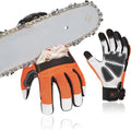 Vgo... 1Pair Chainsaw Gloves 12-Layer Chainsaw Protection on Left Hand BackGoat leather Work Gloves Mechanic Gloves