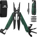 MOSSY OAK CNC-Machined Multitool Pliers 27-in-1 Multi Tool with Pocket Knife Fire Starter &amp Whistle Bottle Opener Screwdriver – Self-Locking Survival Tool for Camping &amp Hiking