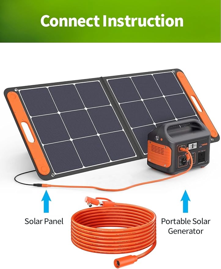30FT 12AWG Extension Cable for Solar Generators 8mm Female to Male DC7909 Solar Panel Cable Cord with DC8020 Adapter Compatible with Jackery GZ Yeti Aker Portable Power Stations