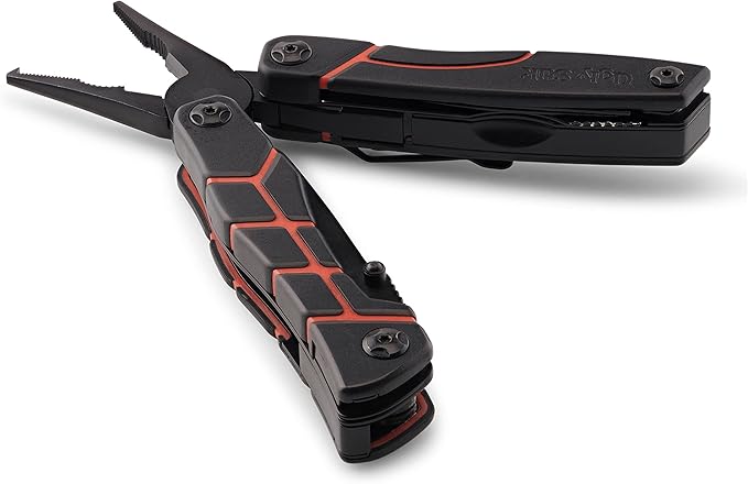Ugly Stik Ugly Tools Multitool Knife for Fishing 11-in-1 Fishing Tool for Anglers Includes Pliers Scissors Knife and Screwdriver Non-Slip Grip Handle